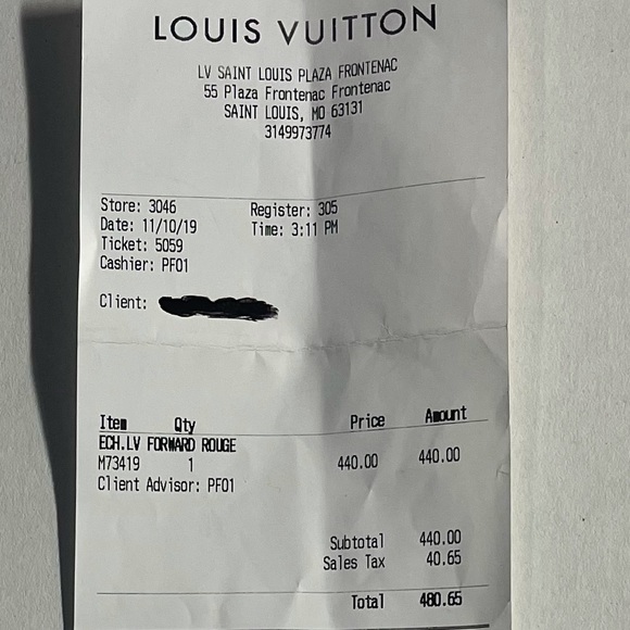 Louis Vuitton LV Scarf W/Receipt🧣🧾Red X Navy Blue X Grey (OPEN BOX NEVER WORN) - Picture 16 of 16